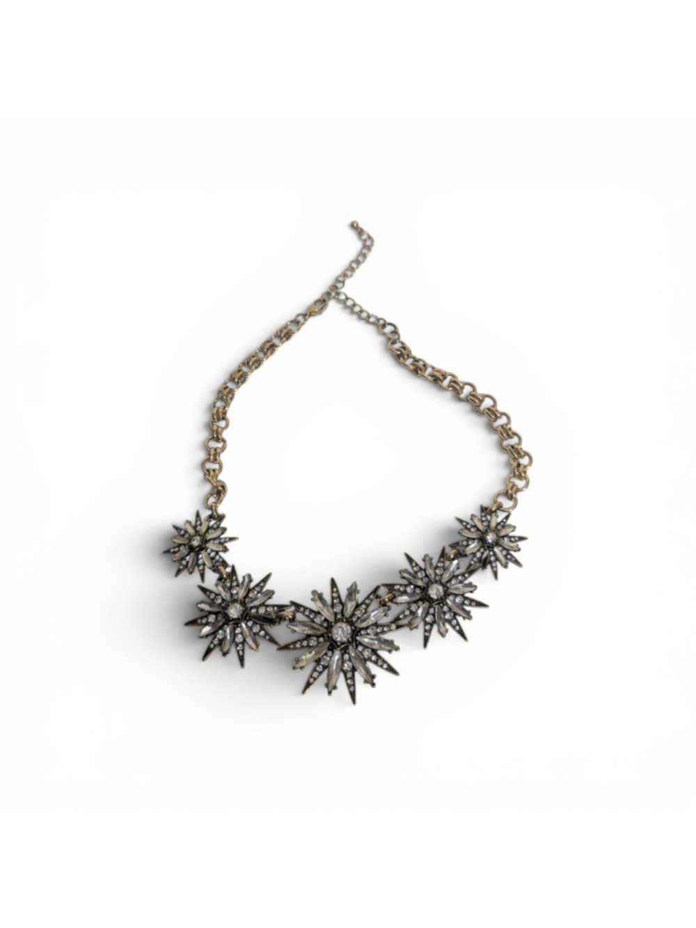 Rocksbox Starburst Crystal Necklace Gold Silver